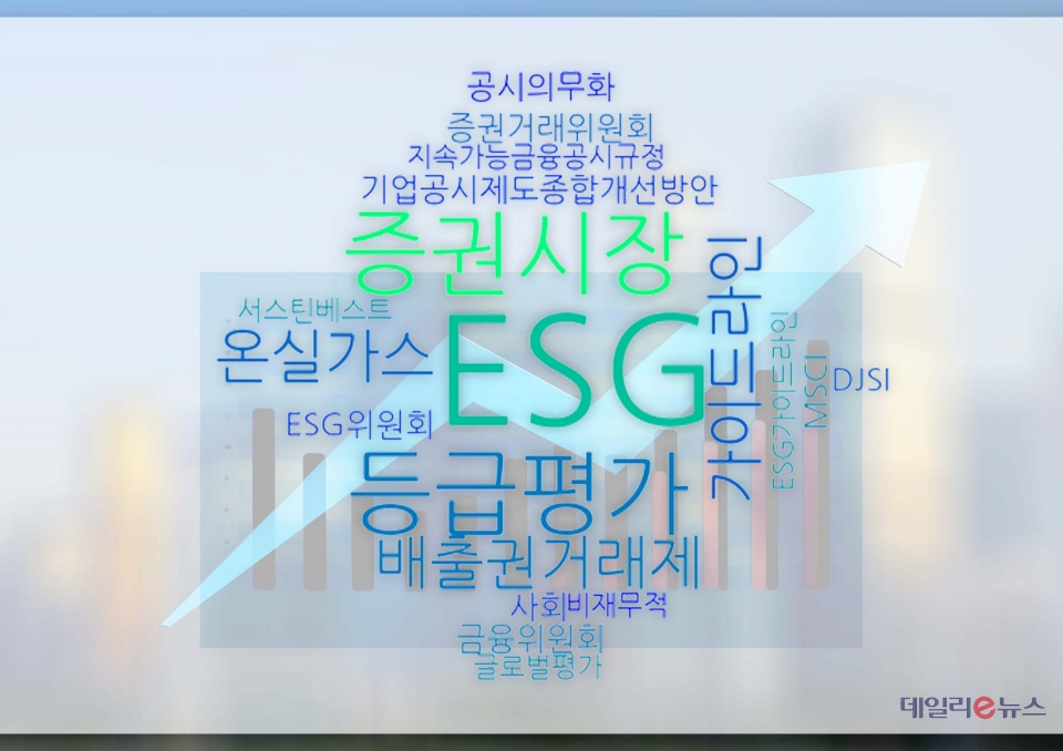 ESG 평가 관련 키워드. (그래픽=데일리e뉴스)