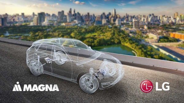 LG전자는 VS본부 내 그린사업 일부를 물적분할해 세계 3위 자동차 부품업체 '마그나 인터내셔널(Magna International Inc)와 전기차 파워트레인 분야 합작법인을 설립한다고 24일 밝혔다. (사진=LG전자)